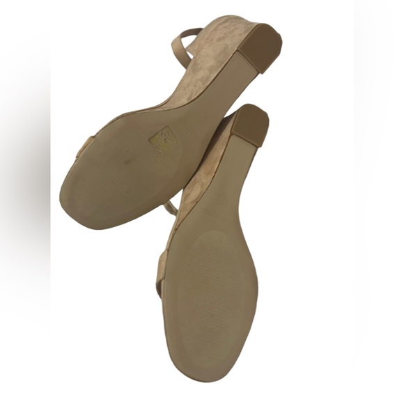 DREAM PAIRS Women's Nude Ankle Strap Low Wedge Sandals Size 7.5 - Picture 4 of 10